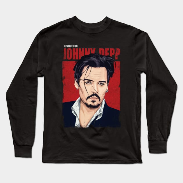 Johnny Depp Long Sleeve T-Shirt by ActiveNerd